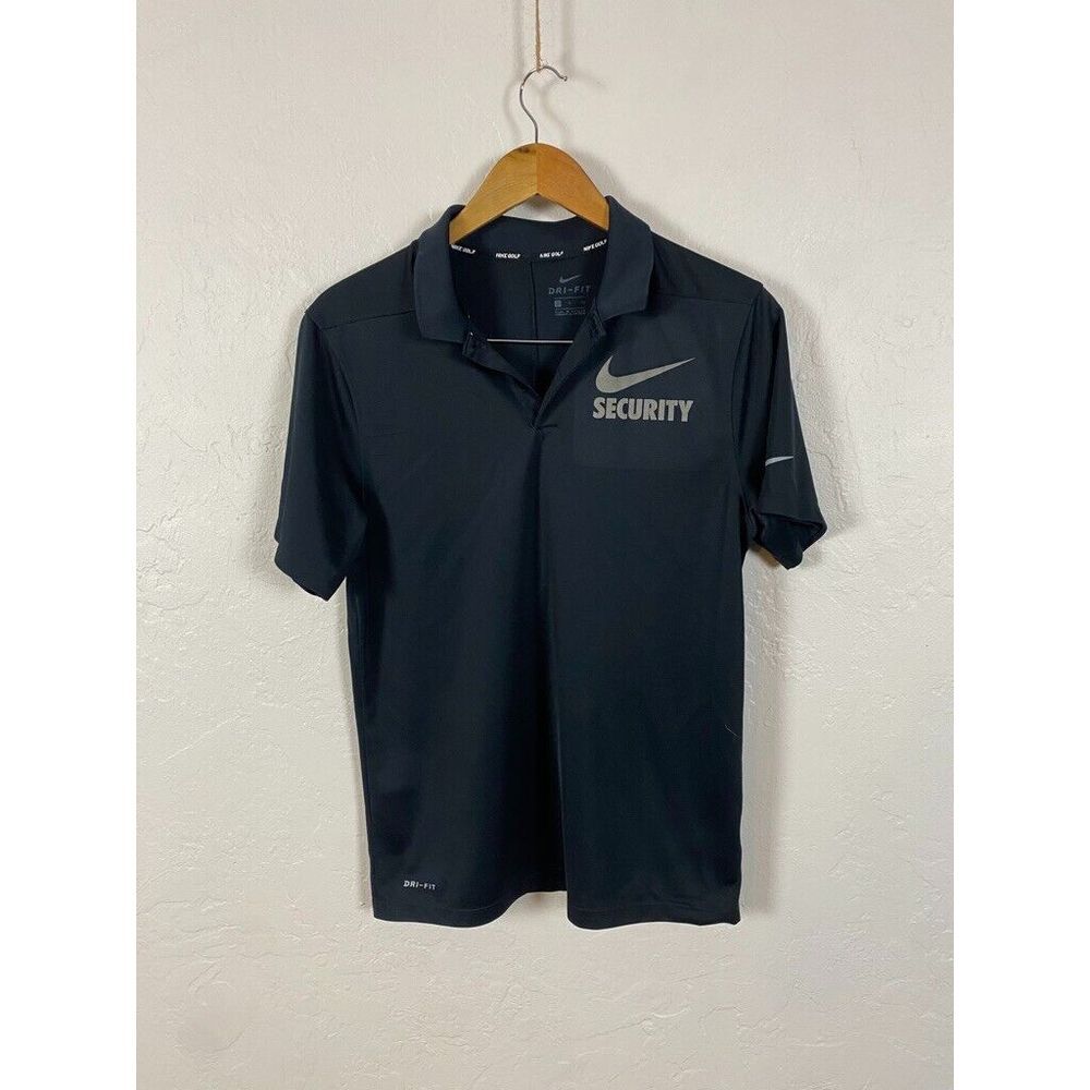 Nike Security‎ Uniform Polo Mens Small Black